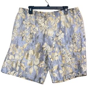 •SPEEDO•MENS HAWAIIAN FLORAL SWIMSUIT WITH POCKETS AND LINED SIZE LARGE